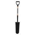 Seymour Midwest 14 ga Forward Turn Step Drain Spade Shovel, Steel Blade, 30 in L Natural Hardwood Handle 49138