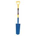 Kenyon 14 ga Forward Turn Step Drain Spade Shovel, Steel Blade, 28 in L Yellow 49667