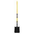 Kenyon #2 14 ga Square Point Shovel, Steel Blade, 48 in L Yellow Polymer Handle 49652