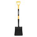 Kenyon #2 16 ga Square Point Shovel, Steel Blade, 28 in L Yellow Polymer Handle 49643