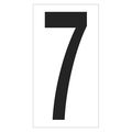 Partners Brand Vinyl Warehouse Number Labels, "7", 3 1/2", Black/White, 50/Case DL9307