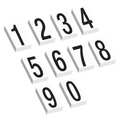 Partners Brand Vinyl Warehouse Number Kit Labels, Black/White, 1/Each DL9315