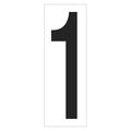 Partners Brand Vinyl Warehouse Number Labels, "1", 3 1/2", Black/White, 50/Case DL9301