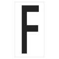 Partners Brand Vinyl Warehouse Letter Labels, "F", 3 1/2", Black/White, 50/Case DL9310F