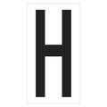 Partners Brand Vinyl Warehouse Letter Labels, "H", 3 1/2", Black/White, 50/Case DL9310H