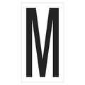 Partners Brand Vinyl Warehouse Letter Labels, "M", 3 1/2", Black/White, 50/Case DL9310M