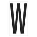 Partners Brand Vinyl Warehouse Letter Labels, "W", 3 1/2", Black/White, 50/Case DL9310W