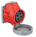 Hubbell Pin and Sleeve Receptacle, 30A, Red, 480VAC HBLS430R7W