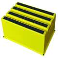 Zoro Select 1 Step, Plastic Step Stand, 500 lb. Load Capacity, Yellow 44ZJ62