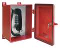 Hubbell Gai-Tronics Telephone, NEMA 4X, Red, 1 Line 354-001RD