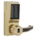 Kaba Simplex Push Button Lockset, Right, Bright Brass R8148B-03-41