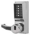Kaba Simplex Push Button Lockset, 1000, Bright Chrome LL1021B-026-41