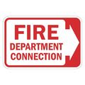 Lyle Fire Sign, 12 in H, 18 in W, Aluminum, Horizontal Rectangle, English, T1-1819-EG_18x12 T1-1819-EG_18x12