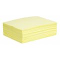 Spilltech Absorbent Pad, 14 gal, 15 in x 19 in, Chemical, Hazmat, Yellow, Polypropylene YPB50H