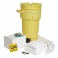 Spilltech Spill Kit, Wheeled Drum, Oil-Based Liquids SPKO-50-WD