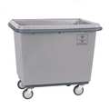 R&B Wire Products Poly Cube Truck with Air Cushion Bumper and Steel Base, 10 Bushel, Gray 4610G/PTB