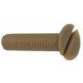 Zoro Select M4-0.70 x 20 mm Slotted Flat Machine Screw, Plain PEEK, 10 PK PKM407-20FHS-01