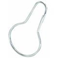 Zoro Select Shower Curtain Rings, Hinge Closure, 2-11/16 in W, 1-3/4 in H, Steel, Nickel Plated, Silver, 24 PK 15105