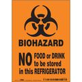 Condor Biohazard Sign, 7 in H, 5 in W, Vinyl, Vertical Rectangle, English, 447W17 447W17