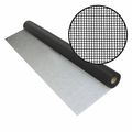 Bettervue Door and Window Screen, Fiberglass, 60 in W, 50 ft L, 0.008 in Wire Dia, Black 3022921