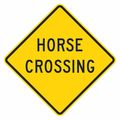 Lyle Horse Crossing Traffic Sign, 12 in H, 12 in W, Aluminum, Diamond, English, T1-1579-HI_12x12 T1-1579-HI_12x12