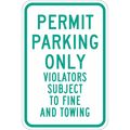 Lyle Permit Parking Sign, 18" x 12, T1-1195-EG_12x18 T1-1195-EG_12x18