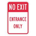 Lyle No Exit Sign For Parking Lots, 18 in H, 12 in W, Aluminum, Vertical  English, T1-1917-EG_12x18 T1-1917-EG_12x18