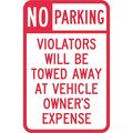 Lyle Tow Zone No Parking Sign, 18" x 12, T1-1061-DG_12x18 T1-1061-DG_12x18