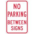 Lyle No Parking Between Signs Sign, 18" x 12 T1-1139-EG_12x18
