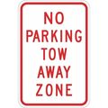 Lyle No Parking Tow Away Zone Sign, 18" x 12, T1-1153-DG_12x18 T1-1153-DG_12x18