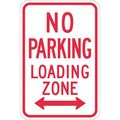 Lyle No Parking Loading Zone Sign, 18" x 12, T1-1173-EG_12x18 T1-1173-EG_12x18