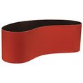 3M Cubitron Sanding Belt, Coated, 6 in W, 48 in L, 80 Grit, Not Applicable, Ceramic, 984F, Maroon 7000119523