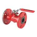 Keckley 1" Flanged Carbon Steel Ball Valve Inline BVF1RF2RCSRGSL-100