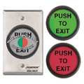 Securitron Push to Exit Button, DPDT, (3) Lens, 5A PB5E