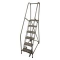 Cotterman 90 in H Stainless Steel Rolling Ladder, 6 Steps, 450 lb Load Capacity 1006R1824A3E10B4SSP3