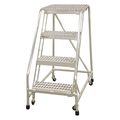 Cotterman 40 in H Aluminum Rolling Ladder, 4 Steps, 350 lb Load Capacity A4N2630A4B3C50P6