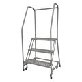 Cotterman 60 in H Stainless Steel Rolling Ladder, 3 Steps, 450 lb Load Capacity 1003R1820A3E10B3SSP3