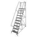 Cotterman 130 in H Steel Rolling Ladder, 10 Steps, 450 lb Load Capacity 1510R2632A2E30B4W4C1P6