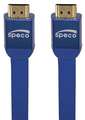 Speco Technologies Flat HDMI Cable, 10 ft. L, Blue, Dual SHLD HDFL10