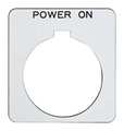Schneider Electric Legend Plate, Square, Power On, White 9001KN238WP