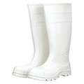 Talon Trax Knee Boots, Size 7, 15" H, White, Plain, PR 45DZ17