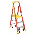 Werner 6 ft Fiberglass Podium Stepladder, 300 lb Capacity PD6203-4C