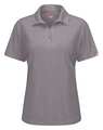 Red Kap Short Sleeve Polo, Womens, L, Gray, Button SK91GY SS L