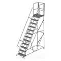 Tri-Arc 162 in H Steel Rolling Ladder, 12 Steps KDSR112242-XR