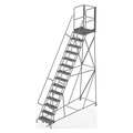 Tri-Arc 182 in H Steel Rolling Ladder, 14 Steps, 450 lb Load Capacity KDSR114242-XR