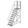 Tri-Arc 132 in H Steel Rolling Ladder, 9 Steps KDSR109246-XR