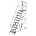 Tri-Arc 142 in H Steel Rolling Ladder, 10 Steps, 450 lb Load Capacity KDSR110246-XR