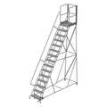 Tri-Arc 192 in H Steel Rolling Ladder, 15 Steps KDSR115246-XR