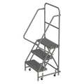 Tri-Arc 66 in H Steel Rolling Ladder, 3 Steps, 450 lb Load Capacity WLSR103162