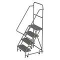 Tri-Arc 76 in H Steel Rolling Ladder, 4 Steps WLSR104162